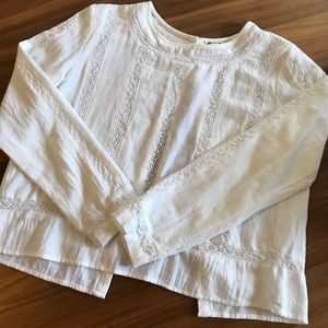 Mo:vint White Long Sleeve Blouse